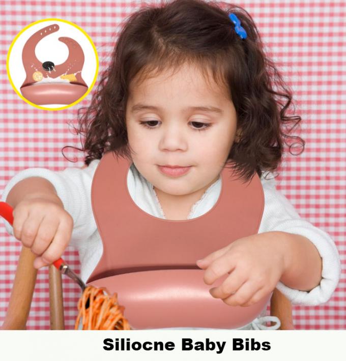 De in het groot Slabben van de het Siliconebaby van Bpa van het Douane Privé Etiket Vrije Regelbare Waterdichte