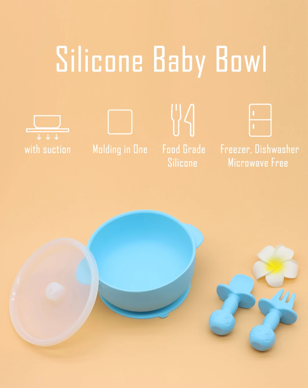 De Zuigingskommen van het veiligheids Non-Spill Silicone voor Peuters