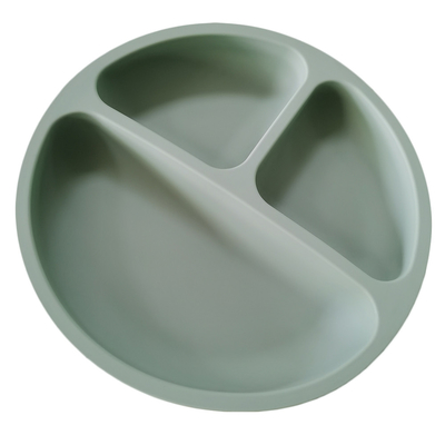 Toddler Food Separator Silicone Suction Feeding Plate BPA Free For Dinner