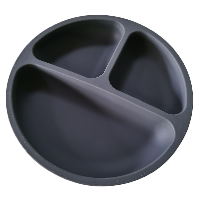 Toddler Food Separator Silicone Suction Feeding Plate BPA Free For Dinner